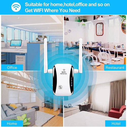 Amplificador Repetidor Extensor Wifi 300mbps Doble Antena