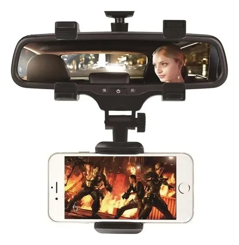 Soporte Celular Auto Retrovisor Universal Pinza Ajustable