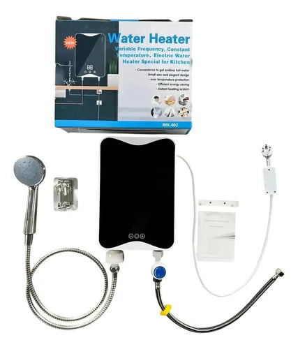 Calentador De Agua Para Ducha Eléctrico Ryk-002 Color Blanco Potencia 3.5 Kw