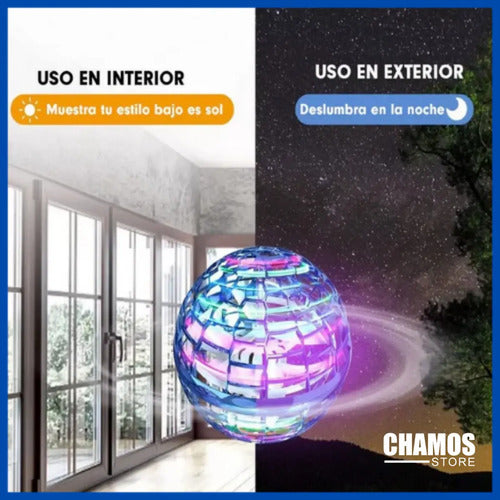 Pelota Voladora Flynova Pro Luz Rgb Flying Ball