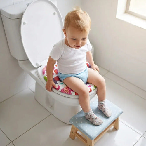 Tapa Baño Niño Adaptador Wc Acolchado Infantil Multicolor Rosa Chicle Animales