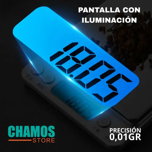 Pesa Gramera Joyeria Y Cocina Precision 0.1 - 500gr Báscula Plateado