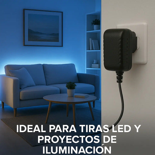 Fuente De Poder Adaptador Transformador Dc 12v 1a Negro