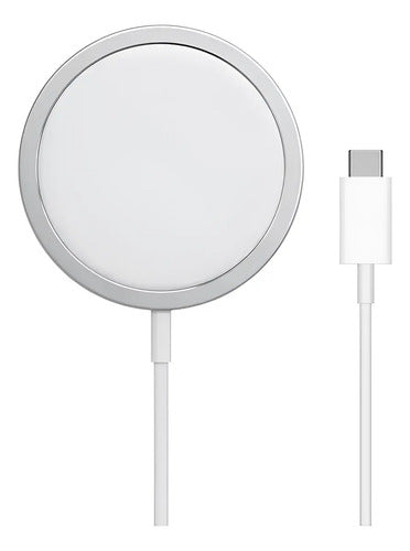 Cargador Carga Rapida 15w Inalambrico Magnetico Tipo C Blanco