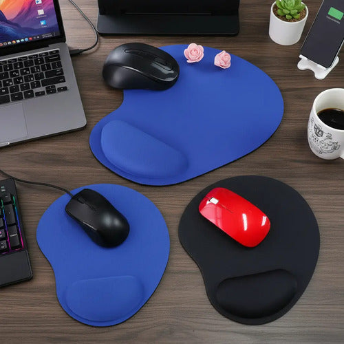 Mouse Pad Gel Apoya Muñeca Ergonomico Base Antideslizante