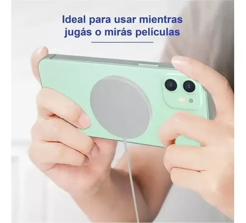 Cargador Carga Rapida 15w Inalambrico Magnetico Tipo C Blanco
