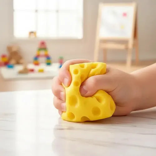 Squishy Queso Juguete Cheese Antiestrés Apretable Sensorial Amarillo