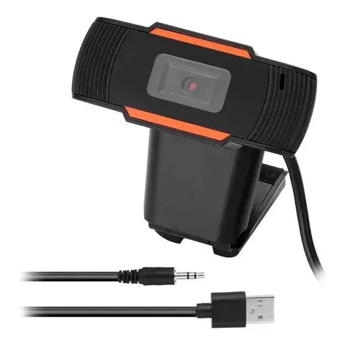 Camara Web Con Microfono Incorporado Jack 3.5mm Hd 720p Usb Negro