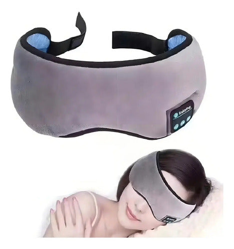 Antifaces Auriculares Dormir Bluetooth Música Gris Ónix