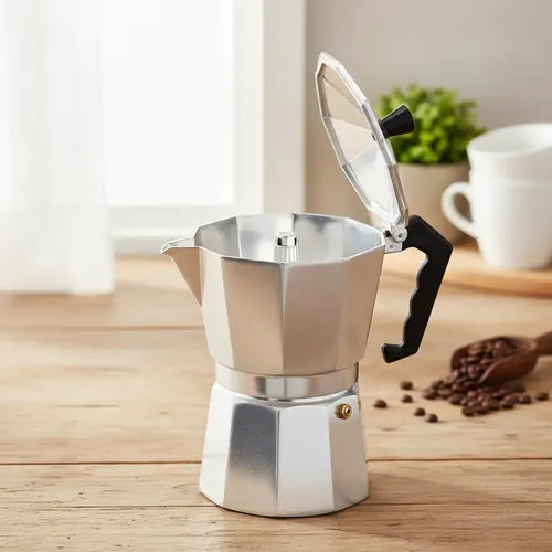 Cafetera Italiana 3 Tazas Cafetera Portátil Grecas Cafeteras Plateado