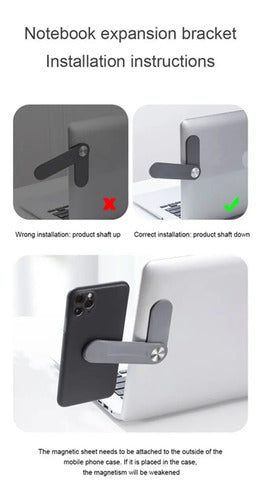 Soporte Celular Para Notebook Imantado