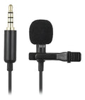 Microfono Condensador De Solapa Lavalier Para Celulares Pc Negro
