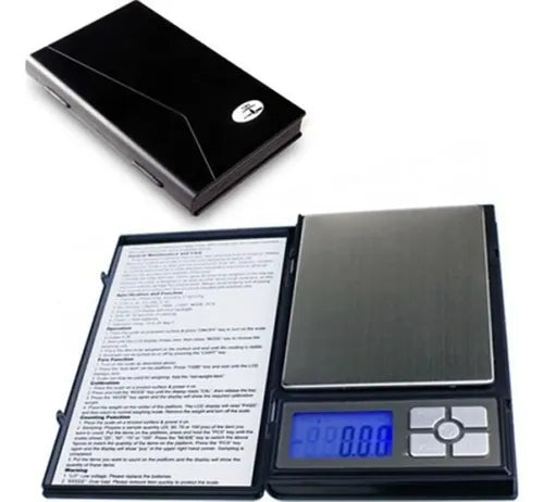 Balanza Notebook Pesa Gramera Portátil 0.01/500gm Pilas Negro