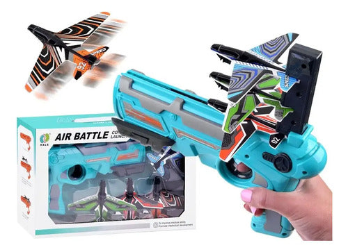 Juego De Eyección Pistola Air Battlegame Expulsión A Click Azul