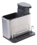 Dispensador De Jabón Soporte Esponja Escurridor Acero Negro