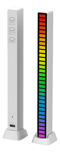 Barra De Luz Led Control De Sonido Al Ritmo Música Rgb