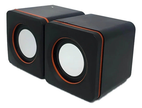 Set Parlantes Para Pc Notebook 2.0 Pc Salida 3.5mm Negro