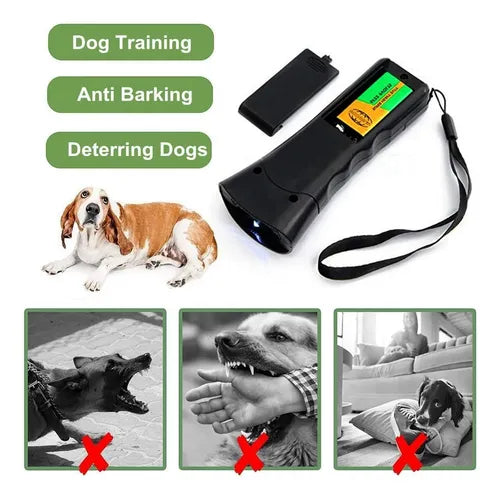Espanta Perros Ultrasónico Adiestrador Control De Ladridos Negro
