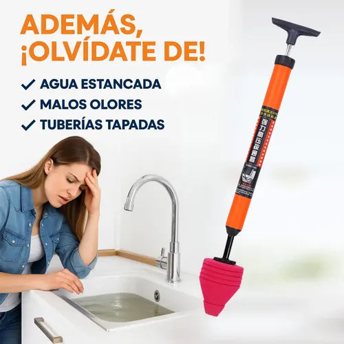 Sopapo Destapador De Cañerías Baños Alta Presión Drenaje