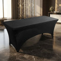 Funda Mantel Eventos Spandex Mesa Rectangular Negro 1.83 M Negro Liso