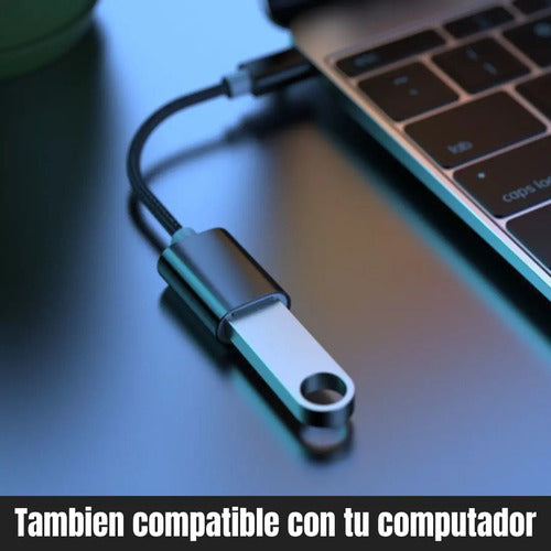 Cable Otg Tipo C De Metal Para Pendrive Mouse Teclado