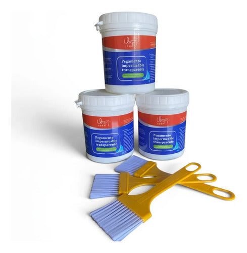 Kit X3 Sellador Impermeable Transparente Tapagoteras 300grs Transparente