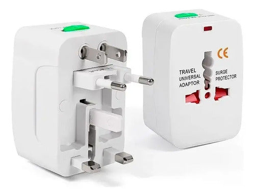 Pack 2 Adaptadores Conector Enchufe Universal Para Viajes