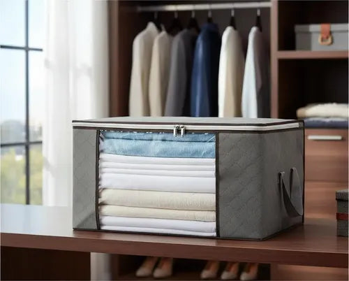 Bolsa Cajas Organizadoras Grandes Almacenamiento Ropa Gris Organizador De Ropa