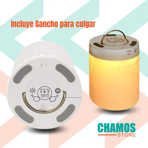 Parlante Portátil Táctil Bluetooth Con Luces Led Blanco