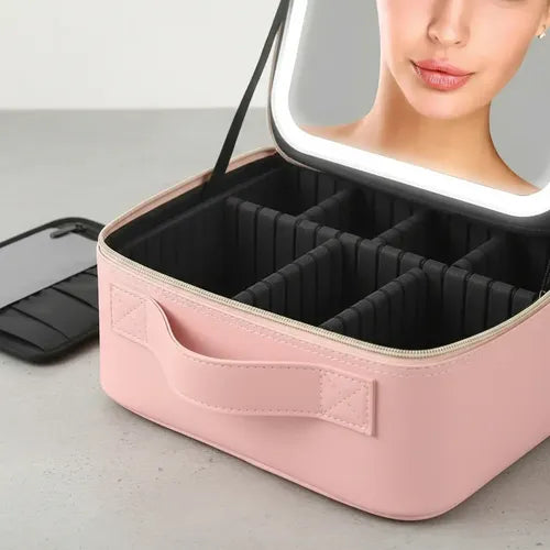 Maleta Maquillaje Con Luz Maletin Cosmetiquero Organizador