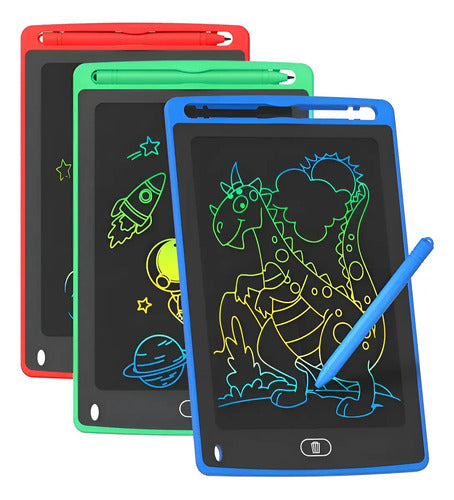 Pizarra Mágica Tablero Lcd 10 Dibujos Escritura Pack Set X3 Variado