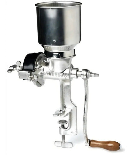 Molino Moledor Manual Metálico Choclo Maiz Cafe Cereal Arroz Metal