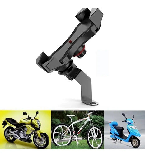 Soporte De Celular Regulable Para Moto Con Cargador Usb