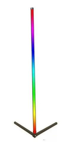 Lampara Lineal Esquina Ambiental Led Multicolor Rgb Control Negro