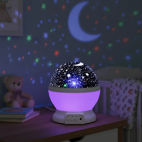 Proyector Espanta Cuco Lámpara Luz Led Cielo Estrella Niños