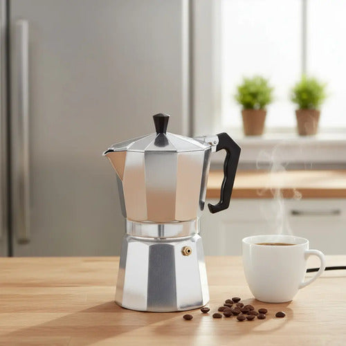 Cafetera Italiana 3 Tazas Cafetera Portátil Grecas Cafeteras Plateado