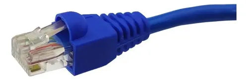 Cable Utp Ethernet Rj45 Cat5 10m Azul Cobre Conectores Internet Lan