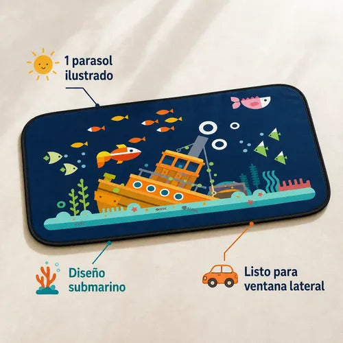 Quitasol Parasol Parabrisas Cortina Niños Ventana Magnético
