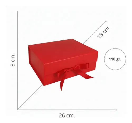 Caja De Tapa Premium Tapa Dura Gift Box Color Rojo