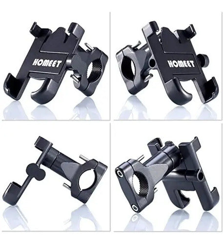 Soporte Bicicleta Teléfono 360° Universal Antideslizante Negro