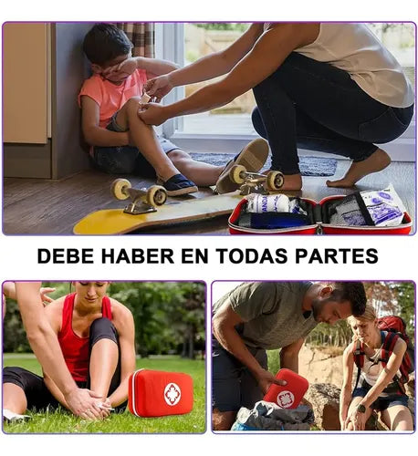 Kit De Emergencia Botiquín Primeros Auxilios Curación Auto