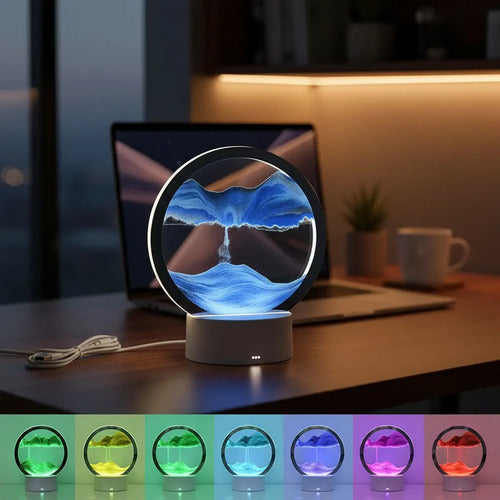 Lampara Arena De Movimiento Decoración Con Luz Adorno Mesa
