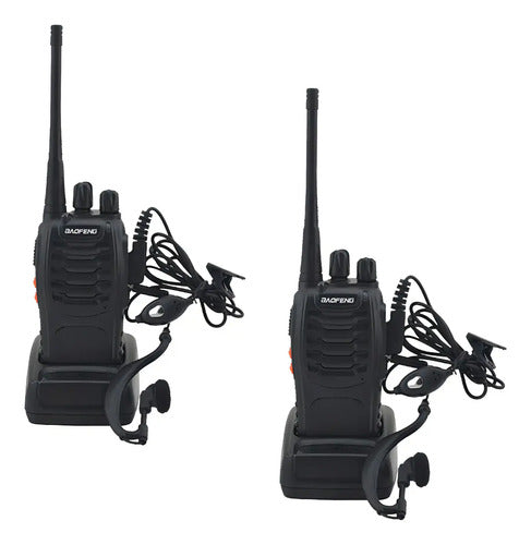 Walkie Talkies Baofeng Bf-888s 6 Pcs Uhf Recargables Negro