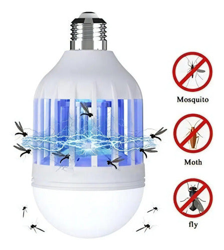 Ampolleta Uv Mata Mosquitos 15w E27 Qatarshop Sin Químicos Corriente Eléctrica