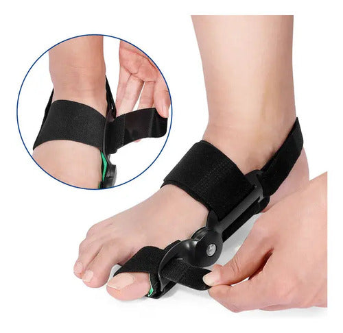 Férula Corrector Juanetes Ajustable Regulable Ortopédico Negro M