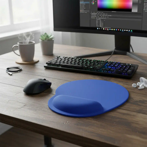 Mouse Pad Gel Apoya Muñeca Ergonomico Base Antideslizante