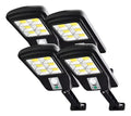 Pack 4 Foco Solar Led Exterior Con Sensor De Movimiento Ip65 Negro Blanco Neutro