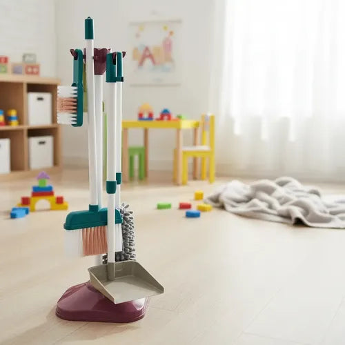 Set De Aseo Limpieza Juguete Niños Interactivo Didáctico Blanco/verde