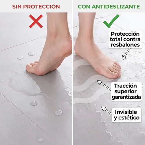 Cintas Antideslizantes Superficies Pegatinas Ducha Pack X6 Blanco