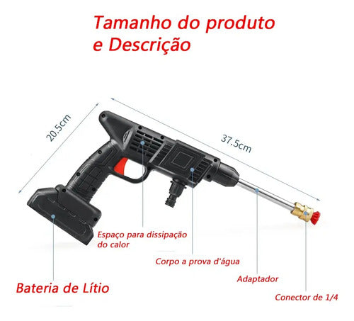 Lavadora De Chorro De Alta Presión Portátil Inalámbrica Profesional